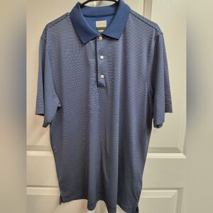 Greg Norman Collection Navy and White Polo Shirt